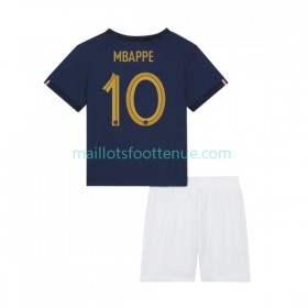 Maillot/Tenue France Mbappé 10 Enfant Domicile Coupe du monde 2022